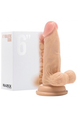 Δονητής - REALROCK 6 REALISTIC DILDO WITH BALLS WHITE S4F07846